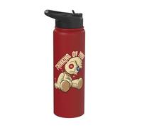 Thinking of You I Voodoo Doll Occult Witchcraft Black Magick Stainless Steel Insulated Water Bottle