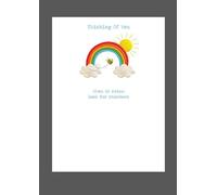 Thinking of You Rainbow Card - Cute Embossed Marzipan Rainbow Design