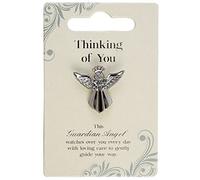 Piexon Thinking Of You Angel Pin – Silver Coloured with Gem Stone – Sentimental Gift
