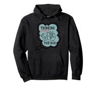 Thinking Outside the Box Retro Cartoon Graphic for creatives Pullover Hoodie