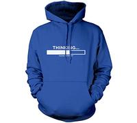 Thinking Please Be Patient - Unisex Hoodie - Funny Slogan Sarcastic Teen Dad Joke 9-11 Years Blue