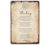 Thinking Poem Metal Signs Wall Art Walter D Wintle Quotes Wall Art Poetry Posters and Prints Home Bedroom Decorative Pictures for Office Wall Painting for Bathroom (12x8inch(20x30cm))