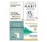 Thinking,Power of Habit, Marshmallow Test,Mindfulness Mark Williams 4 Books Set