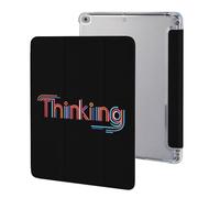 Thinking Tri-fold Tablet Case Compatible with IPAD 2017/2018/Air1/Air2 (9.7in)/Pro (10.5in) /Air3(10.5in)/10代 (10.9in) Soft Protective with Pen Slot