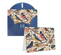 Thinkingofyoucardwithenvelopesbirds In My Garden4x6weddingthankyoucards | Personalized Greeting Cards For Holiday, Wedding Thank You Cards For Women Men, Notecards Blank For Various Occasions
