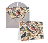 Thinkingofyoucardwithenvelopesbirds In My Garden4x6weddingthankyoucards | Personalized Greeting Cards For Holiday, Wedding Thank You Cards For Women Men, Notecards Blank For Various Occasions