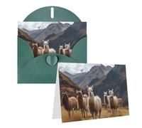 Thinkingofyoucardwithenvelopesllamas In The Andes4x6weddingthankyoucards | Personalized Greeting Cards For Holiday, Wedding Thank You Cards For Women Men, Notecards Blank For Various Occasions