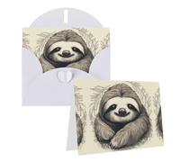 Thinkingofyoucardwithenvelopessloth My Spirit Animal4x6weddingthankyoucards | Personalized Greeting Cards For Holiday,Cards For Women Men, Notecards Blank For Various Occasions