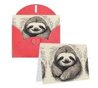 Thinkingofyoucardwithenvelopessloth My Spirit Animal4x6weddingthankyoucards | Personalized Greeting Cards For Holiday, Wedding Thank You Cards For Women Men, Notecards Blank For Various Occasions