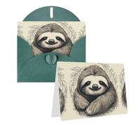 Thinkingofyoucardwithenvelopessloth My Spirit Animal4x6weddingthankyoucards | Personalized Greeting Cards For Holiday, Wedding Thank You Cards For Women Men, Notecards Blank For Various Occasions