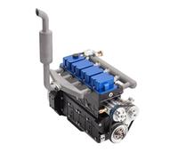 Thinkizen Engine Model Kit, 20.5cc Micro L4-205-OHV Inline 4-Stroke Water -Cooled Gasoline Engine Model Kit, DIY Assembly for RC Cars, CNC Metal Build, Gift