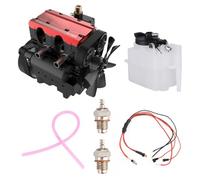 Thinkizen ST-NF2 Engine Model Kit, Mini Inline Double-cylinder Four-stroke Air-cooled Nitro Interal Combustion Engine Model with Starting Accessories, DIY Assembly STEM Science Engine Set for Adults