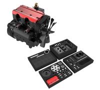 Thinkizen ST-NF2 Engine Model Kit, Mini Inline Double-cylinder Four-stroke Air-cooled Nitro Interal Combustion Engine Model with Dual Belt Drive, DIY Assembly STEM Science Mini Engine Set for Adults