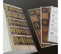 Thinkor Reposition Bible Tabs, Gold Foil Large Print Lanimated Stickers, Easy to Read and Apply Bible Tabs for Women and Man (Gold Earthy Brown)