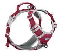 ThinkPet No Pull Harness Breathable Sport Harness with Handle-Dog Harnesses Reflective Adjustable for Medium Large Dogs,Back/Front Clip for Easy Control Dark Red S