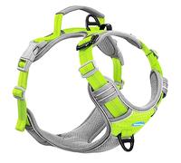 ThinkPet No Pull Harness Breathable Sport Harness with Handle-Dog Harnesses Reflective Adjustable for Medium Large Dogs,Back/Front Clip for Easy Control S Bright Green