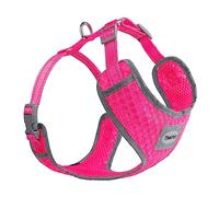 ThinkPet Reflective Breathable Soft Air Mesh No Pull Puppy Choke Free Over Head Vest Ventilation Harness for Puppy Small Medium Dogs (Neon Rosary,XL)