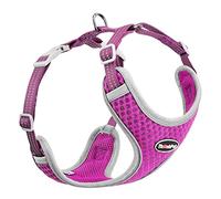 ThinkPet Reflective Breathable Soft Air Mesh No Pull Puppy Choke Free Over Head Vest Ventilation Harness for Puppy Small Medium Dogs (Purple,M)