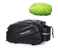 ThinkRider Bike Bags for Bicycle Rear Rack 14L Hard Shell Waterproof Bike Ebike Trunk Pannier Saddle Seat Bag Carrier with Reflector, Rain Cover & Shoulder Strap for Commuter Travel Outdoor