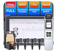 THINKSCAN 689BT TPMS Combos, Professional OBD2 Scanner Diagnostic Tool with TPMS, Activate/Read/Learn Sensor Tool with VENU iPro, Programming Sensors(Pack in 315/433MHz VENU5) Only