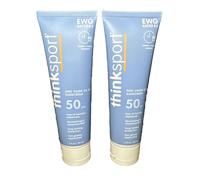 ThinkSport Sunscreen 50 SPF 89ml (3oz) - Safer Zinc Oxide Mineral - 2 PACKS LOT