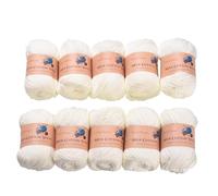 ThinkThings Acrylic Yarn for Crocheting Hand Knitting, Milk Cotton Yarn White, 10 Balls Pack, 17.6 Ounces, 155 Yards Each