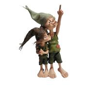 ThinkThings Cute Pixie Statue Fairy Garden Elf Brothers Figurine, Resin Craft Gift Desktop Ornament, Outdoor Statue for Patio, Lawn, Yard Decor