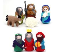 ThinkThings Nativity Felting Kits,Needle Felting kit,Gift Needle Felting Kits for Beginners,Wool Felting Doll with DIY Instruction (8PCS Kits), 18233
