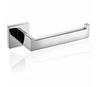 ThinkTop Luxury Sqaure Chrome Toilet Roll Holder Wall Mounted Silver SUS304 Stainless Steel Toilet Paper Holder for Bathroom