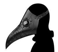 ThinkTop Plague Doctor Mask, Rivet Steampunk Costume Mask, Long Nose Bird Beak Mask for Halloween Party Cosplay (Style-A)