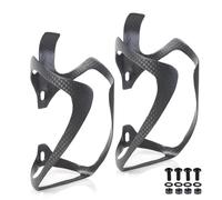 ThinkTop Ultra-Light Full Carbon Fiber Bicycle Bike Drink Water Bottle Cage Holder Brackets for Road Bike MTB Cycling (2 Pieces Matt Black for Style C)