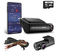 Thinkware Q850 Dash Cam QHD 1440p Front & 1080p HD Rear Car Camera - With Super Night Vision, Connected App - Includes Hardwire Lead for Battery Safe Parking Mode & 64GB SD Card - Android/iOS App