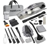 THINKWORK Car Vacuum Cleaner Kit - Car Cleaning Kit with 8000PA High Power Handheld Vacuum, Auto Detailing Set with Interior Detailing Brushes and Cleaning Tools