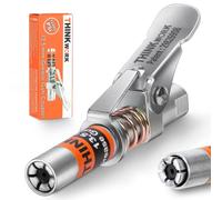 THINKWORK Grease Gun Coupler, 0.53" Grease Gun Tips, Strong Lock on Greases Gun Couplers, 12000 PSI Quick Release Grease Coupler, Compatible with All Grease Guns 1/8" NPT Grease Gun Fitting