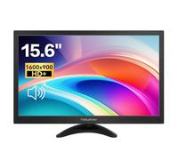 Thinlerain 15.6 Inch PC Monitor, 1600×900 HD+, TN Panel, 60Hz, 5ms, Desktop Monitor with HDMI/VGA/BNC/AV/USB/AV Port Dual Speakers, VESA