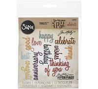 Thinlits Die Set 13PK Celebration Words: Script by Tim Holt
