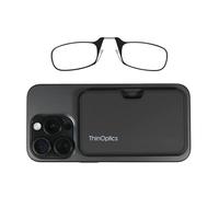 ThinOptics Folding Reading Glasses 1.5 with MagSafe Compatible Pod Case - Slim & Foldable Spectacles with Black Frame - Armless Nose Clip Readers for Men & Women - Thin Design with Magnetic Case