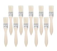 Thinp 10 Pack 1 Inch Paint Brush,Paint Brush Set Disposable Paint Brushes Small Paint Brush Chip Paint Brushes Flat Natural Bristle Wooden Handle Paintbrush for Home DIY Woodwork Wall Edging Corner