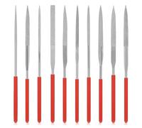 Thinp 10 Pcs Diamond Needle File Set, Mini Modelling Files Round Triangular Square Flat Shape Precision Diamond Files Tools Mini Metal File for Jewelers Glass Wood Carving Craft (4 x 140mm)