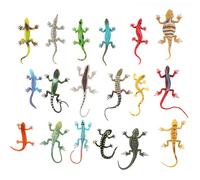 Thinp 18pcs Lizard Figurine,Fake Lizard Colorful Plastic Lizard Toy Reptile Lizard Animal Toys 18 Styles Lizards Diorama Toy Realistic Lizard Toy Artificial Lizards Model Reptile Toy Kids Gift
