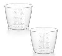 Thinp 2 Pcs Plastic Rice Measuring Cups, 160ml Rice Cooker Measuring Cup Double Scale Laundry Measurings Cup Measurings Cups Replacement for Rices Dry Liquid Ingredient-Measuring (Transparent)