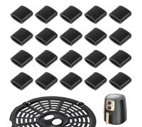 Thinp 20 Pcs Air Fryer Rubber Bumpers, Air Fryer Rubber Feet Silicon Rubbers Tips Non Scratch Protective Covers Air-Fryer Replacement Parts Accessories for Grill Pan (Black)