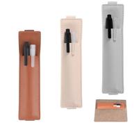 Thinp 3 Pcs Elastic Band Pen Holder for Notebook, PU Leather Pen Loop Holder Adjustable Straps Pens Sleeve Pouch Pencil Holders Case for Notebook, Journal, Planners, School Office Supplies