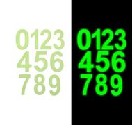 Thinp 30pcs Glow in The Dark Numbers for Mailbox, Illuminated Mailbox Numbers 2.4" Waterproof Mailboxes Number Stickers for Mailboxes Signs Door Cars Trucks Home Address Number (Green)
