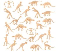 Thinp 36 Pcs Fossil Skeletons, Plastic Dinosaur Bones for Kids to Dig Up, 12 Styles Figures for Dino Sand Dig Science Play Party Favor