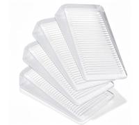Thinp 4 Pcs Clear Plastic Shims, Table Shims for Uneven Floors Non-Slip Toilet Shim Stackable Furniture Leg Stabilizers Level Wedge for Wobbly Toilets, Furnitures, Washers