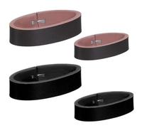 Thinp 4 Pcs Leather Belt Loop Keeper, 2 Sizes Belt Keeper Loops Belts Loops to Hold Belts in Place BeltLoop Holder Retainer for Replacement Strap BeltAccessories (Black & Brown)