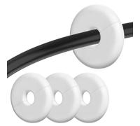 Thinp 4 Pcs Wall Grommets for Cables, Wall Cable Pass Through Anti-Slip Cords Hole Covers Starlink Cable Routing Kit Feed-Through for Walls Holes and Furnitures Wire Hole (White)