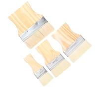 Thinp 4Pcs Flat Paddle Paint Brush,Wide Paint Brush Large Acrylic Brushes 2/3/4/5 Inch Paint Brush with Poplar Handle Flat Paddle Art Brush Wool Paint Brush Flat Paint Brush for Oil and Acrylic Paints