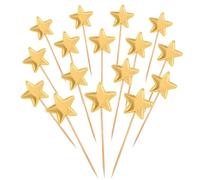 Thinp 50 Pcs Gold Star Cupcake Toppers,Stars for Cake Decorating Star Cake Toppers Gold Cupcake Toppers Sticks for Wedding Engagement Bridal Shower Birthday Party